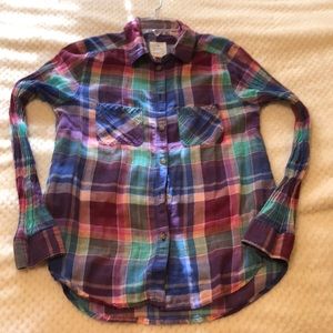 American Eagle Outfitters I Plaid Button Down Top